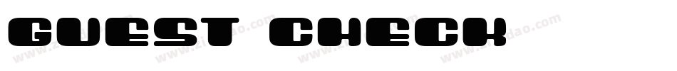 Guest Check字体转换